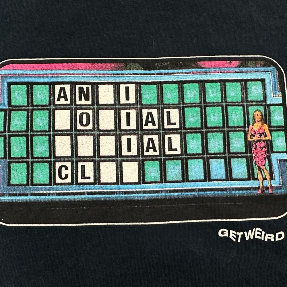 Black Graphic T-Shirt with Puzzle Design